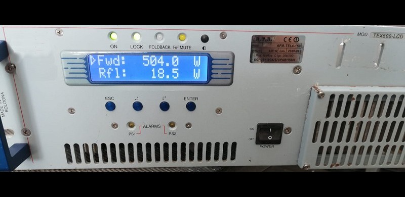 RVR vysílač 500W LCD 800-1200 EUR 